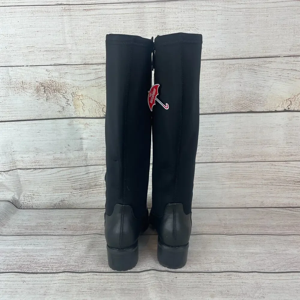 Blondo Starling Womens Sz 6M Knee High Boots Zip Black Waterproof